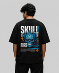 Skull Fire Preminum Oversized T-Shirt