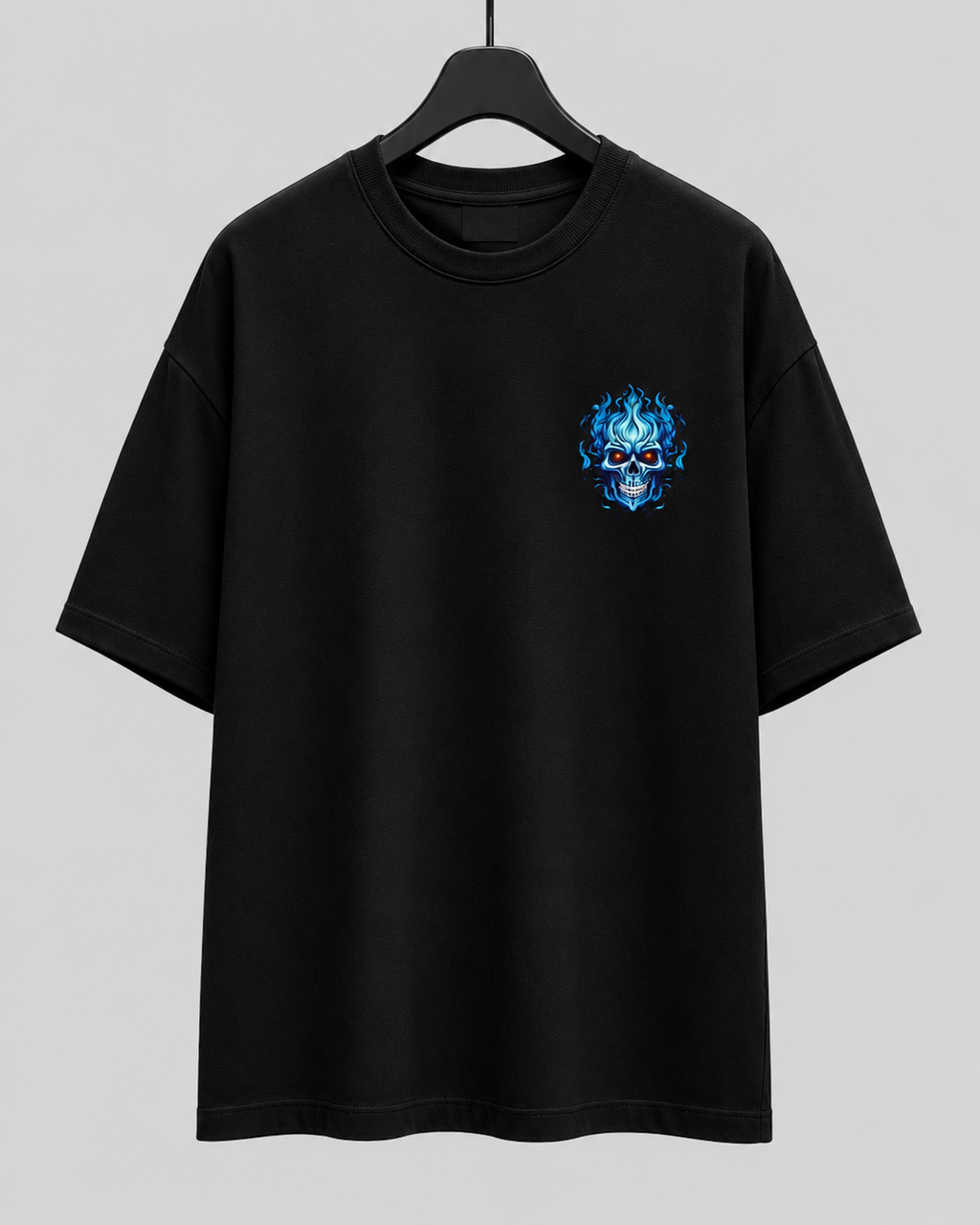 Skull Fire Preminum Oversized T-Shirt