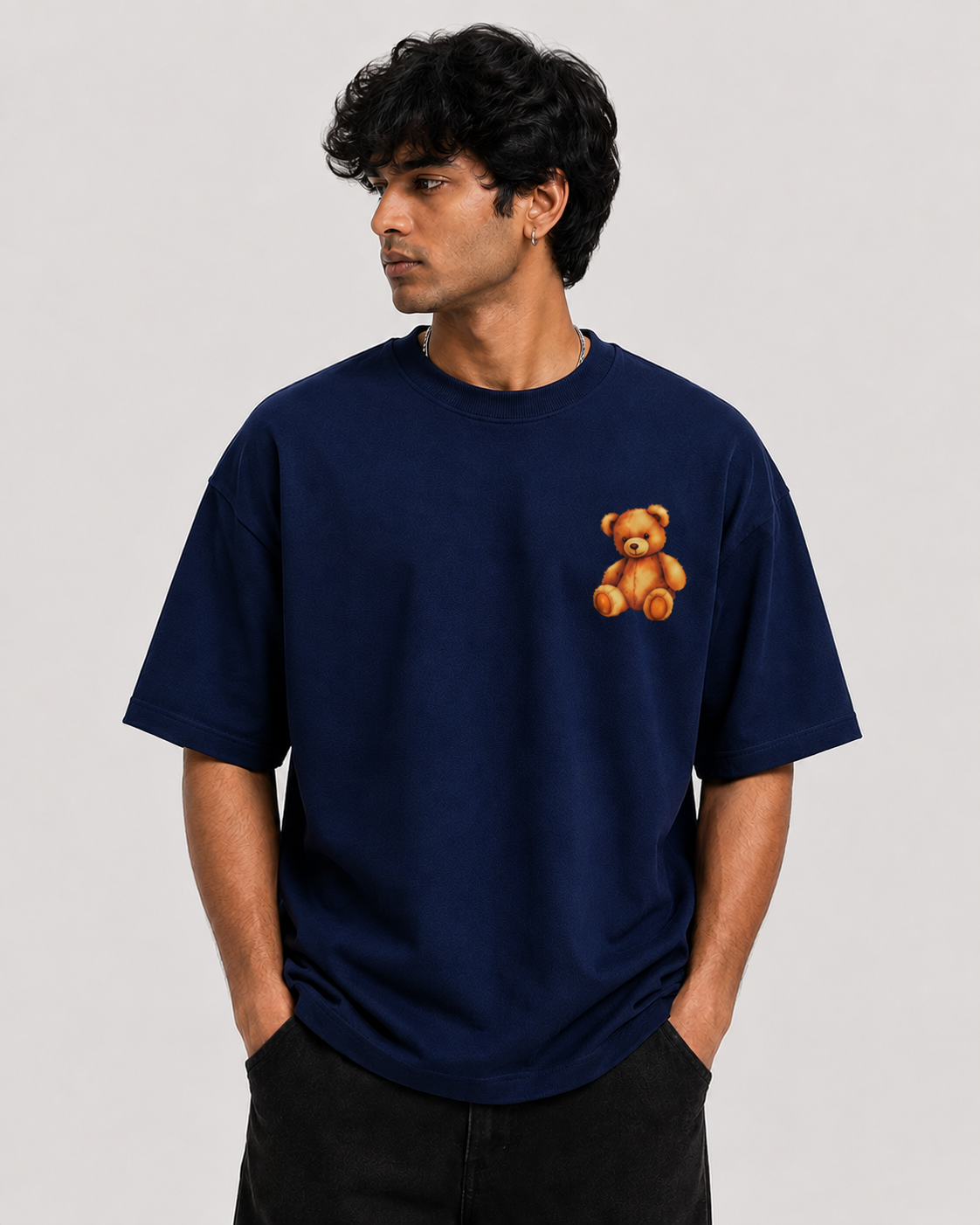 Bear Design Oversized T-Shirt