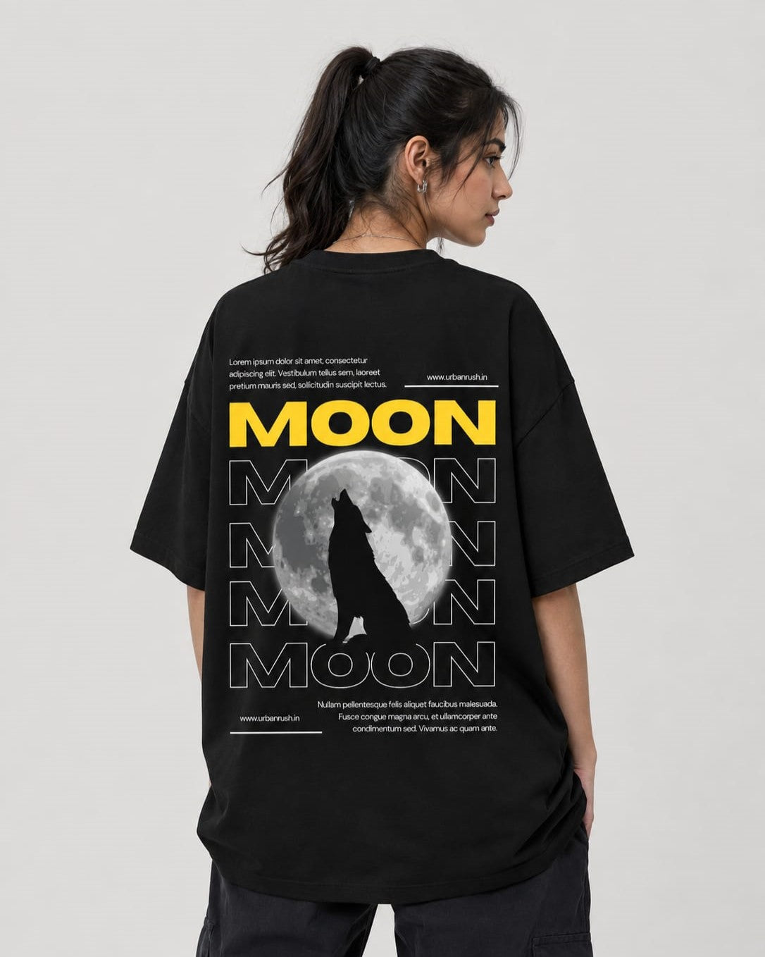 Moon Design Oversized T-Shirt